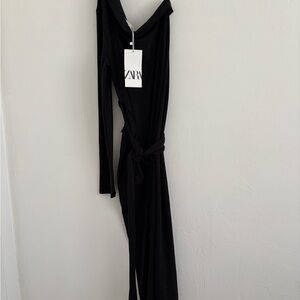Zara One-Shoulder Black Dress